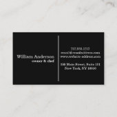 Moderner Catering Küche Visitenkarte (Rückseite)