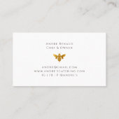 Moderner Catering mit besetztem Gold-Bier-Logo Kul Visitenkarte (Rückseite)