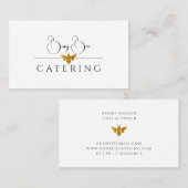Moderner Catering mit besetztem Gold-Bier-Logo Kul Visitenkarte (Vorne/Hinten)