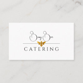 Moderner Catering mit besetztem Gold-Bier-Logo Kul Visitenkarte