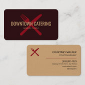 Moderner Catering Visitenkarte (Vorne/Hinten)