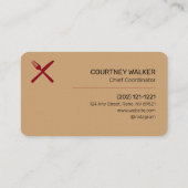 Moderner Catering Visitenkarte (Rückseite)