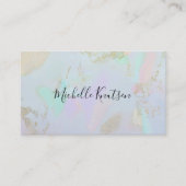 Moderner Chair Stylist Schönheitssalon Opal Stone Visitenkarte (Vorderseite)