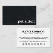 Moderner Chalkboard Begleiter Sitter. Treuekarte Visitenkarte (Vorne/Hinten)