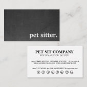 Moderner Chalkboard Begleiter Sitter. Treuekarte Visitenkarte (Vorne/Hinten)