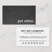 Moderner Chalkboard Begleiter Sitter. Treuekarte Visitenkarte (Vorne/Hinten)