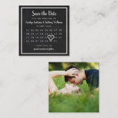 Moderner Chalkboard-Foto-Kalender Save the Date Begleitkarte (Vorne/Hinten)