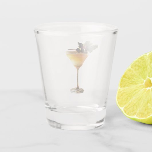 Moderner Champagner-Cocktail aus dem Mittelalter Schnapsglas (Rückseite)