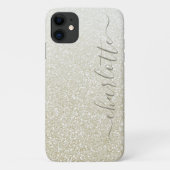 Moderner Champagner Glitzer Girly Chic Personalisi Case-Mate iPhone Hülle (Rückseite)