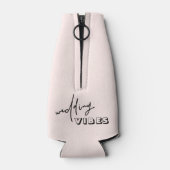Moderner Champagner Pink Wedding Vibes Flasche Coo Flaschenkühler (Rückseite)