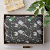 Moderner Champagner-Silvester Seidenpapier (Geschenk)