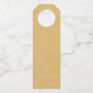 Moderner Champagner Tonal Flaschenanhänger