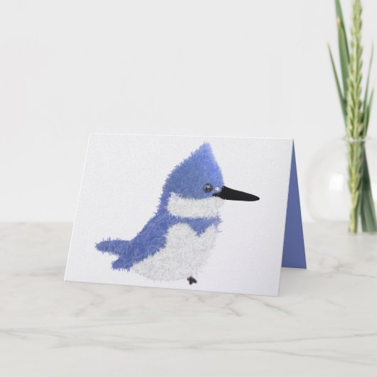 Moderner charmanten Gürtel-Eisvogel Feiertagskarte (Vorderseite)