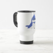 Moderner charmanten Gürtel-Eisvogel Reisebecher (Vorderseite Links)