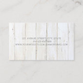 Moderner Charme, Spitzen, Holzstruktur Visitenkarte (Rückseite)