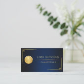 Moderner Chauffeur-Fahrer Royal Gold Border QR Cod Visitenkarte (Stehend Vorderseite)