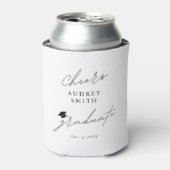 Moderner Cheers-Abschluss-Skript-Abschluss-Hut Dosenkühler (Kanne Vorderseite)