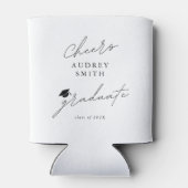 Moderner Cheers-Abschluss-Skript-Abschluss-Hut Dosenkühler (Rückseite)