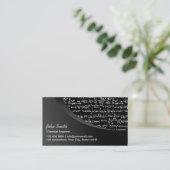 Moderner Chemiker-Ingenieur der schwarzen Kurven Visitenkarte (Stehend Vorderseite)