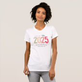 Moderner Chic Abschluss Blush Pink Grad Celebratio T-Shirt (Vorne ganz)