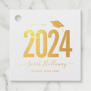 Moderner Chic Abschluss Blush Pink Grad Party Geschenkanhänger