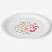 Moderner Chic Abschluss Blush Pink Grad Party Pappteller (Schrägansicht)