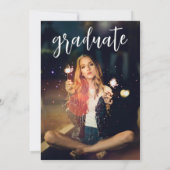 Moderner Chic Abschluss Einladung (Rückseite)