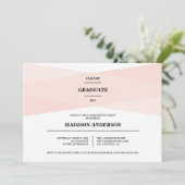 Moderner Chic | Abschluss Einladung (Stehend Vorderseite)