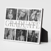 Moderner Chic Abschluss Keepake FotoCollage Fotoplatte (Seite)