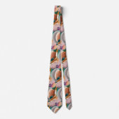 Moderner Chic Abstrakt Terracotta Aquamarin Krawatte (Vorderseite)