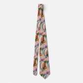 Moderner Chic Abstrakt Terracotta Aquamarin Krawatte (Rückseite)