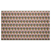 Moderner Chic Abstrakt Terracotta Aquamarin und br Stoff (Fat Quarter (45,7 x 55,9 cm))