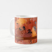 Moderner Chic Abstrakt Terracotta Rost Brown Kaffeetasse (Vorderseite Links)