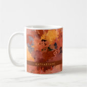 Moderner Chic Abstrakt Terracotta Rost Brown Kaffeetasse (Links)