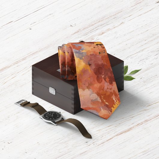 Moderner Chic Abstrakt Terracotta Rost Brown Krawatte