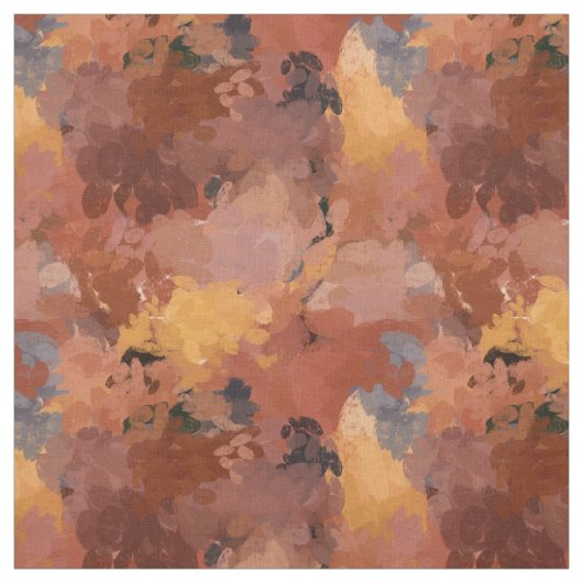 Moderner Chic Abstrakt Terracotta Rost Brown Stoff (Muster)