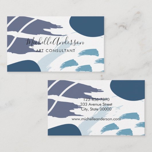 Moderner Chic Abstrakt Visitenkarte (Vorne/Hinten)