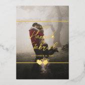 Moderner Chic Add Foto Hochzeit Einladung (Vorderseite)