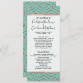 Moderner Chic Aqua Rose Gold Glitzer Hexagon Geo Programm (Vorne/Hinten)