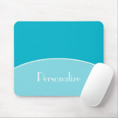 Moderner Chic-beruflicher Aqua-Türkis mit Namen Mousepad (Mit Mouse)