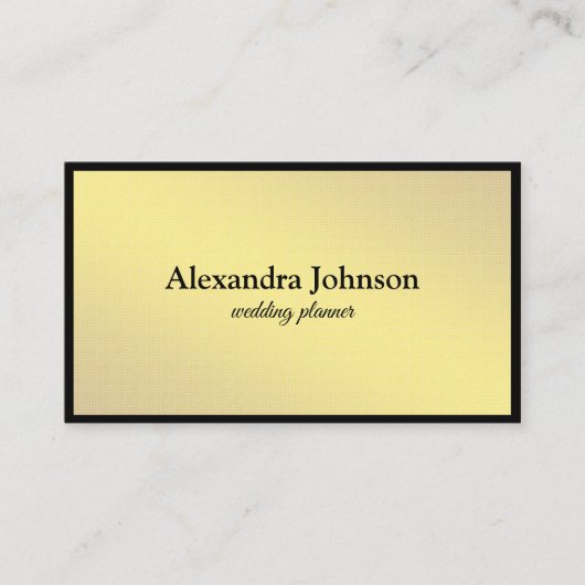 Moderner Chic Black and Gold Foil Luxus Visitenkarte (Vorderseite)