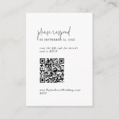 Moderner Chic Black and White QR Code UAWG Begleitkarte (Vorderseite)