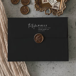 Moderner Chic | Black Family Christmas Card Umschl