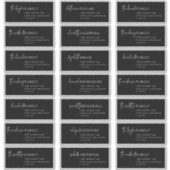 Moderner Chic | Black Recipipient Guest Address La Aufkleber (Vorderseite)