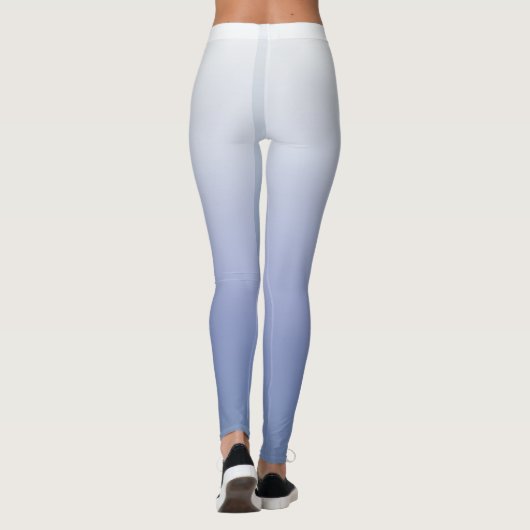 Moderner Chic Blue & White Ombre Leggings (Rückseite)