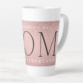 Moderner CHIC Blush Foil Pink Happy Mothers Day Milchtasse (Rechte Ecke)