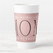 Moderner CHIC Blush Foil Pink Happy Mothers Day Milchtasse (Vorderseite)
