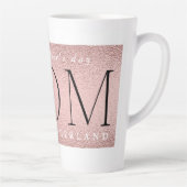 Moderner CHIC Blush Foil Pink Happy Mothers Day Milchtasse (Rechts)