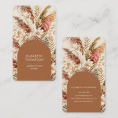 Moderner Chic Bohemisch Floral Boho Visitenkarte (Vorne/Hinten)