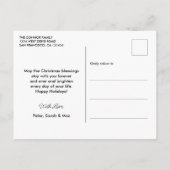 Moderner Chic Boho Wildblume Frohe Weihnachten Postkarte (Rückseite)